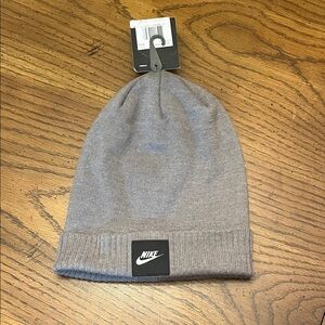 Nike Heather Gray Knit Beanie, NWT